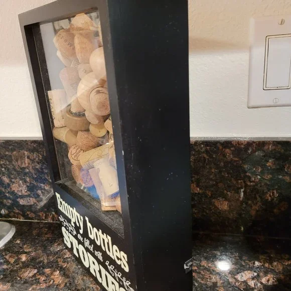 Cork & Tops Holder - Empty Bottles Are Filled With Memories - Home Accent - Picture 3 of 10